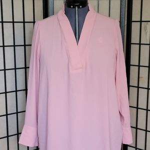 ELOQUII Pink Long Blouse